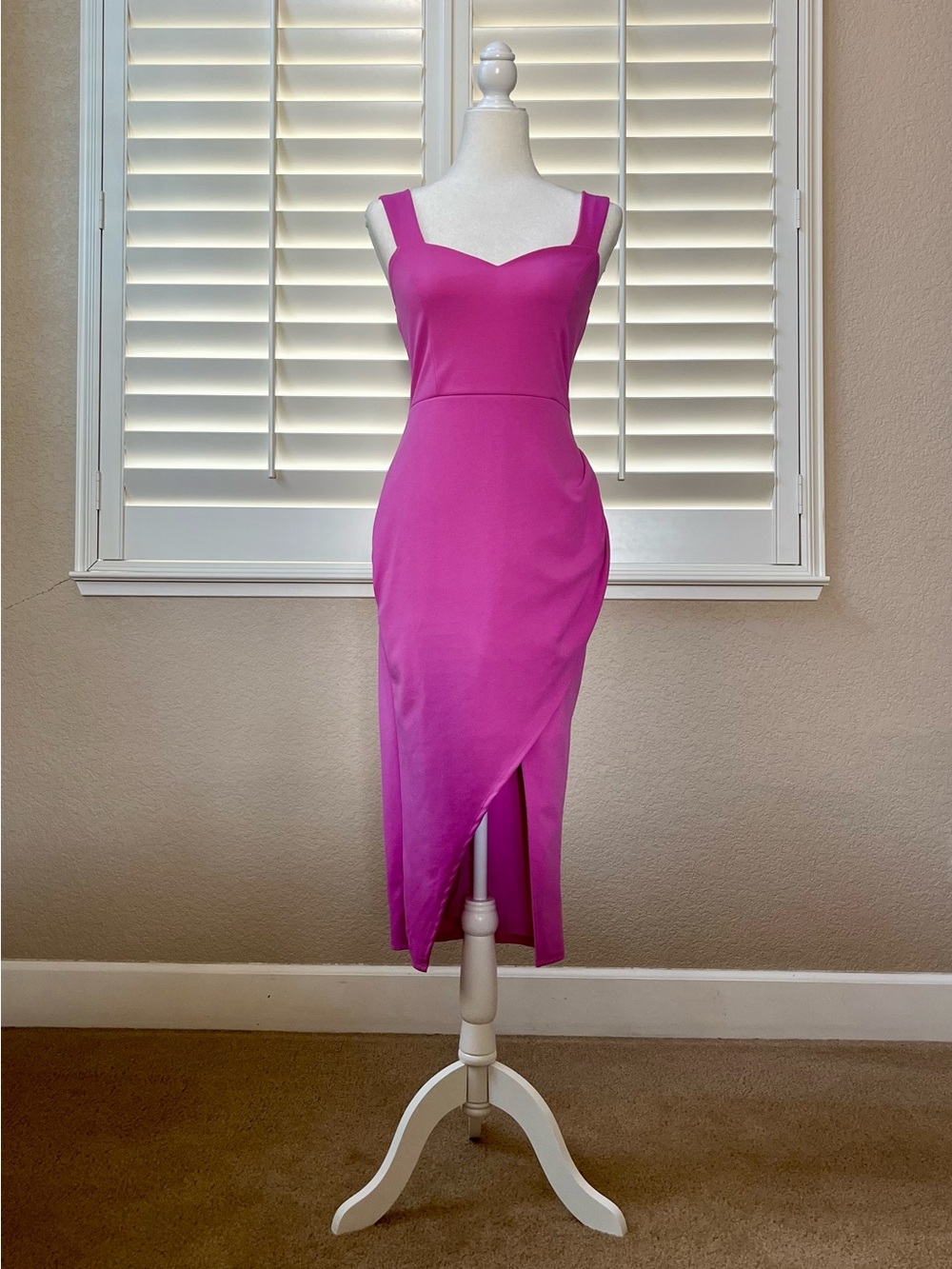 Lulus Always Beautiful Rose Pink Sleeveless Tulip Midi Dress - Size M